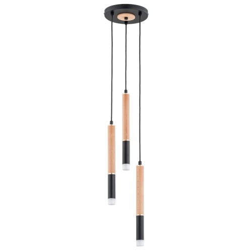 Lampa wisząca RODEO drewniana 3xG9 62454 Alfa