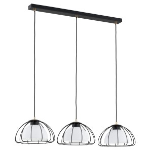 Lampa wisząca NERSY czarna/biała 3xE27 62445 Alfa