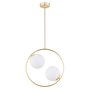 Lampa wisząca AVIA S 10 złota 2xE14 62443 Alfa