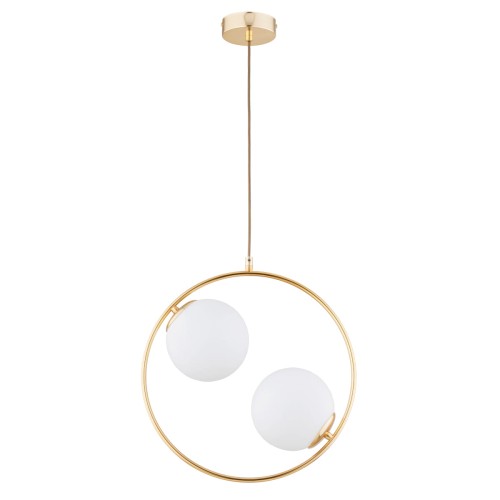 Lampa wisząca AVIA S 10 złota 2xE14 62443 Alfa