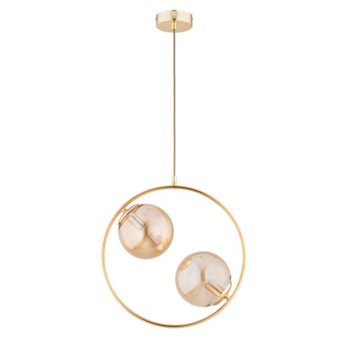 Lampa wisząca ADINO S 10 złota 2xE14 62439 Alfa