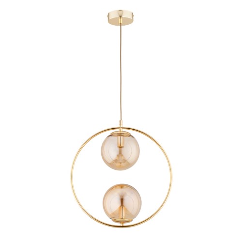 Lampa wisząca ADINO 10 złota 2xE14 62435 Alfa