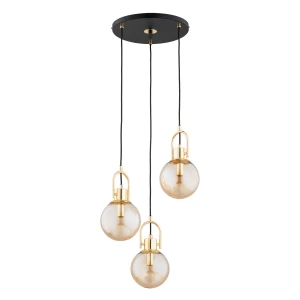 Lampa wisząca STORM czarny/złoty 3xE14 62434 Alfa