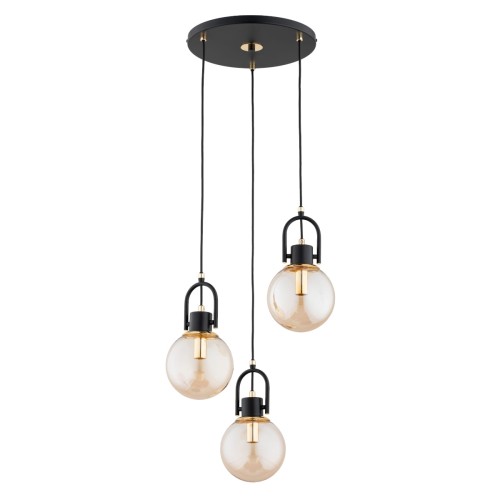 Lampa wisząca STORMI czarny/złoty 3xE14 62433 Alfa