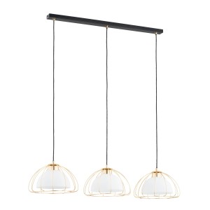 Lampa wisząca NERSY czarny/złoty 3xE27 62431 Alfa