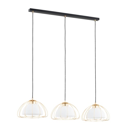 Lampa wisząca NERSY czarny/złoty 3xE27 62431 Alfa