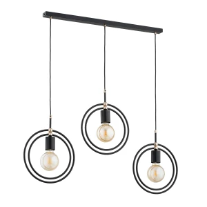 Lampa wisząca ENDORA czarny/złoty 3xE27 62430 Alfa