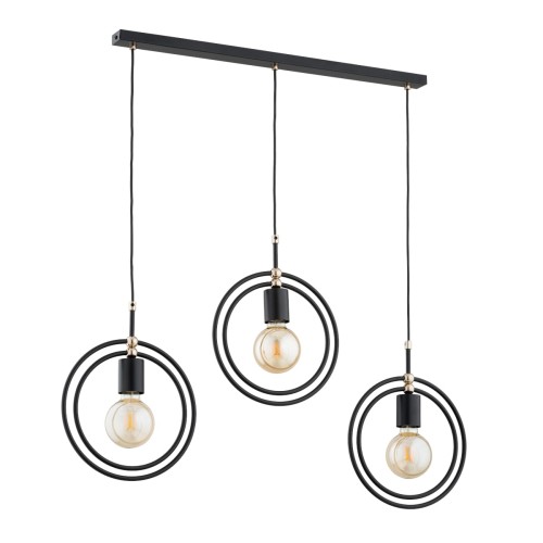 Lampa wisząca ENDORA czarny/złoty 3xE27 62430 Alfa