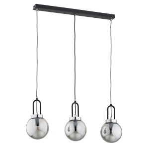 Lampa wisząca ATORI czarna/chrom 3xE14 62429 Alfa