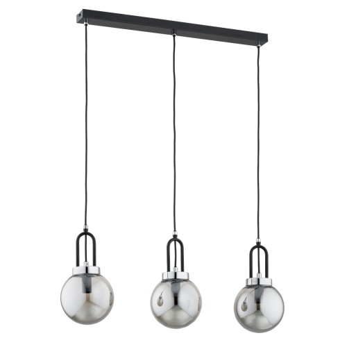 Lampa wisząca ATORI czarna/chrom 3xE14 62429 Alfa