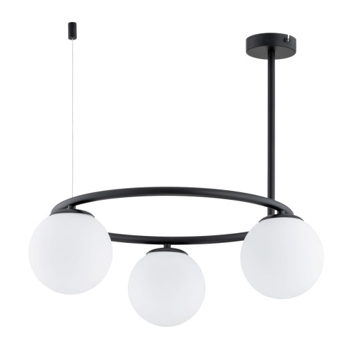 Lampa wisząca RINGO A3 czarna/biała 3xE14 62426 Alfa