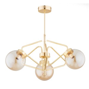 Lampa sufitowa BARSUM MIX złota 3xE14 62423 Alfa