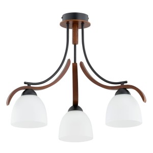 Lampa sufitowa BAFIA 3xE27 drewniana 62422 Alfa