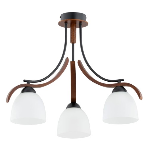 Lampa sufitowa BAFIA 3xE27 drewniana 62422 Alfa