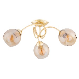 Lampa sufitowa TEVI złota 3xE27 62412 Alfa