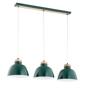 Lampa wisząca LORIEN zielona 3xE27 62390 Alfa