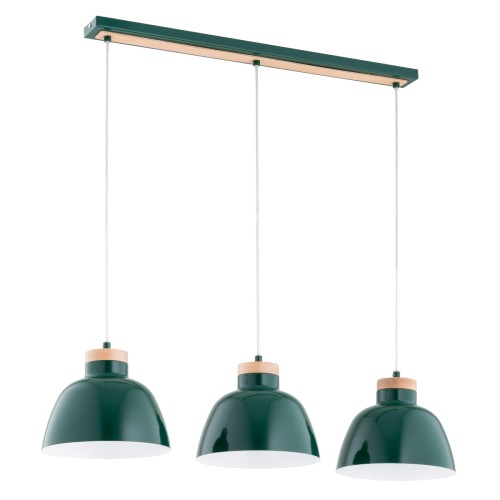 Lampa wisząca LORIEN zielona 3xE27 62390 Alfa