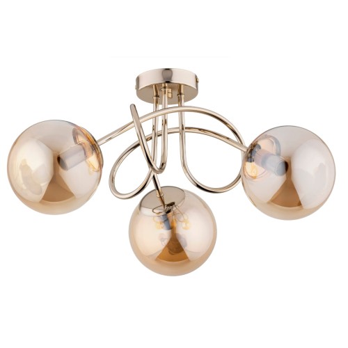 Lampa sufitowa BANKO złota 3xE14 62367 Alfa