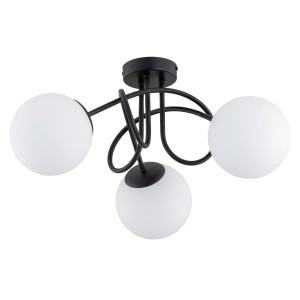 Lampa sufitowa BANKO czarno/biała 3xE14 62364 Alfa