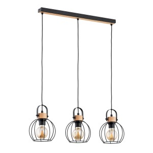 Lampa wisząca KALIKS czarna 3xE27 62360 Alfa