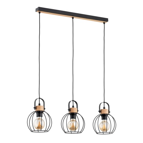 Lampa wisząca KALIKS czarna 3xE27 62360 Alfa