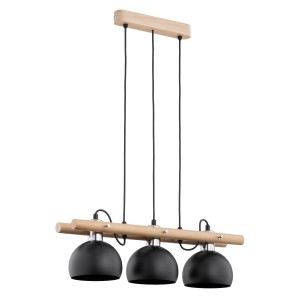 Lampa wisząca EMORIS drewniana 3xE27 62357 Alfa