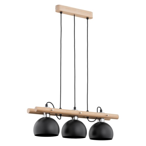 Lampa wisząca EMORIS drewniana 3xE27 62357 Alfa