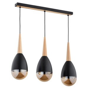 Lampa wisząca MASTER drewniana 3xE14 62355 Alfa