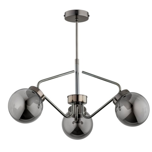 Lampa sufitowa BARSUM CZARNY chrom 3xE14  62354 Alfa