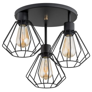 Lampa sufitowa TUET MIX czarna 3xE27 62351 Alfa
