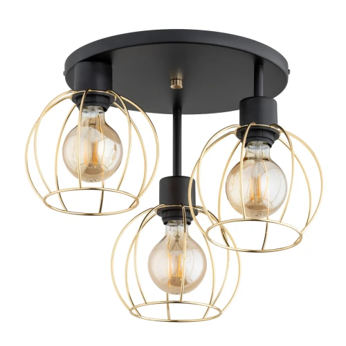 Lampa sufitowa ORSO MIX czarno/złota 3xE27 62350 Alfa