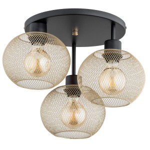 Lampa sufitowa KERSO MIX czarno/złota 3xE27 62348 Alfa