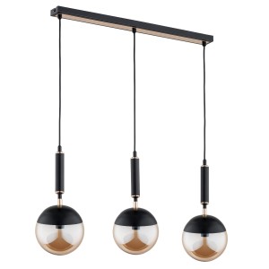 Lampa wisząca MARAKAS czarno/złota 3xE14 62339 Alfa