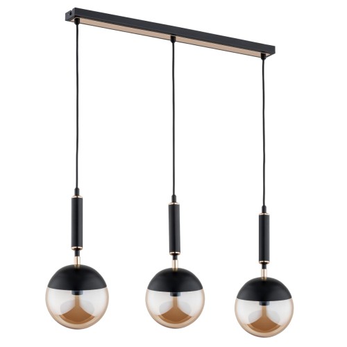 Lampa wisząca MARAKAS czarno/złota 3xE14 62339 Alfa