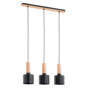 Lampa wisząca KASTEL RETRO drewniana 3xE27 62327 Alfa