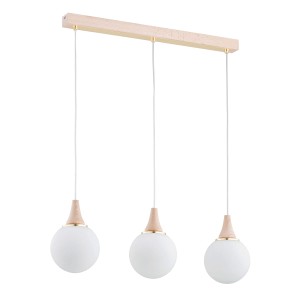 Lampa wisząca TRENTO drewniana 3xE14 62320 Alfa