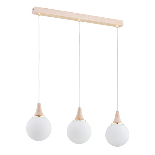Lampa wisząca TRENTO drewniana 3xE14 62320 Alfa