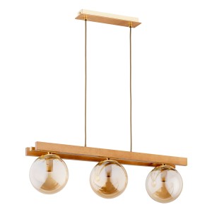 Lampa wisząca MEGI drewniana 3xE14 62315 Alfa
