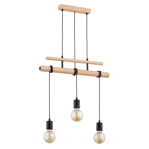 Lampa wisząca GENTO PRO drewniana 3xE27 62314 Alfa