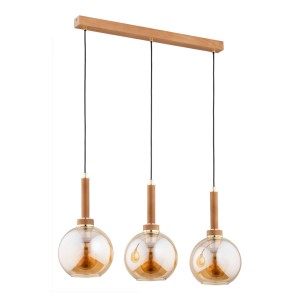 Lampa wisząca BALERINA drewniana 3xE27 62311 Alfa