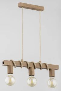 Lampa wisząca KALIPSO RUSTIKAL drewniana 3xE27 62254 Alfa