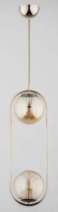 Lampa wisząca OVAL DUAL złota 2xE14 62250 Alfa