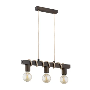 Lampa wisząca KALIPSO RETRO drewniana 3xE27 62249 Alfa