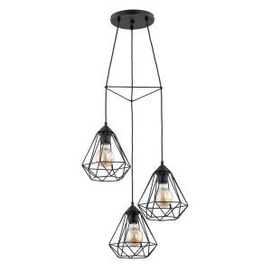 Lampa wisząca KOSMOS CIRCLE czarna 3xE27 62242 Alfa