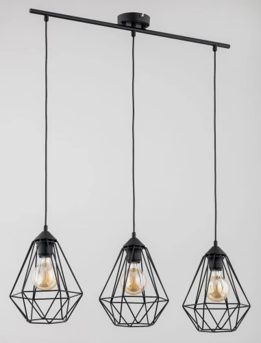 Lampa wisząca KOSMOS czarna 3xE27 62240 Alfa