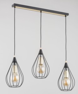 Lampa wisząca MANAGOS czarna 3xE27 62235 Alfa