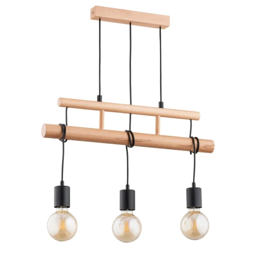 Lampa wisząca ESTRA drewniana 3xE27 62215 Alfa