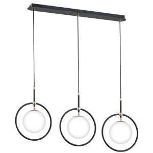 Lampa wisząca AKIRA czarno/biała 3xE14 62207 Alfa