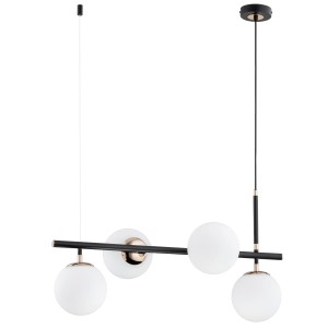 Lampa wisząca FIORE czarna 4xE14 62203 Alfa