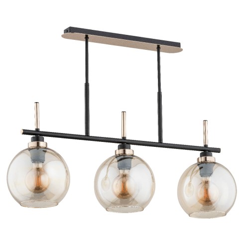 Lampa sufitowa DOLFI czarna 3xE27 62198 Alfa